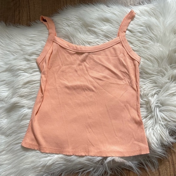 LULU’S Slice Of Heaven Peach Ribbed Tank Top - Picture 2 of 3